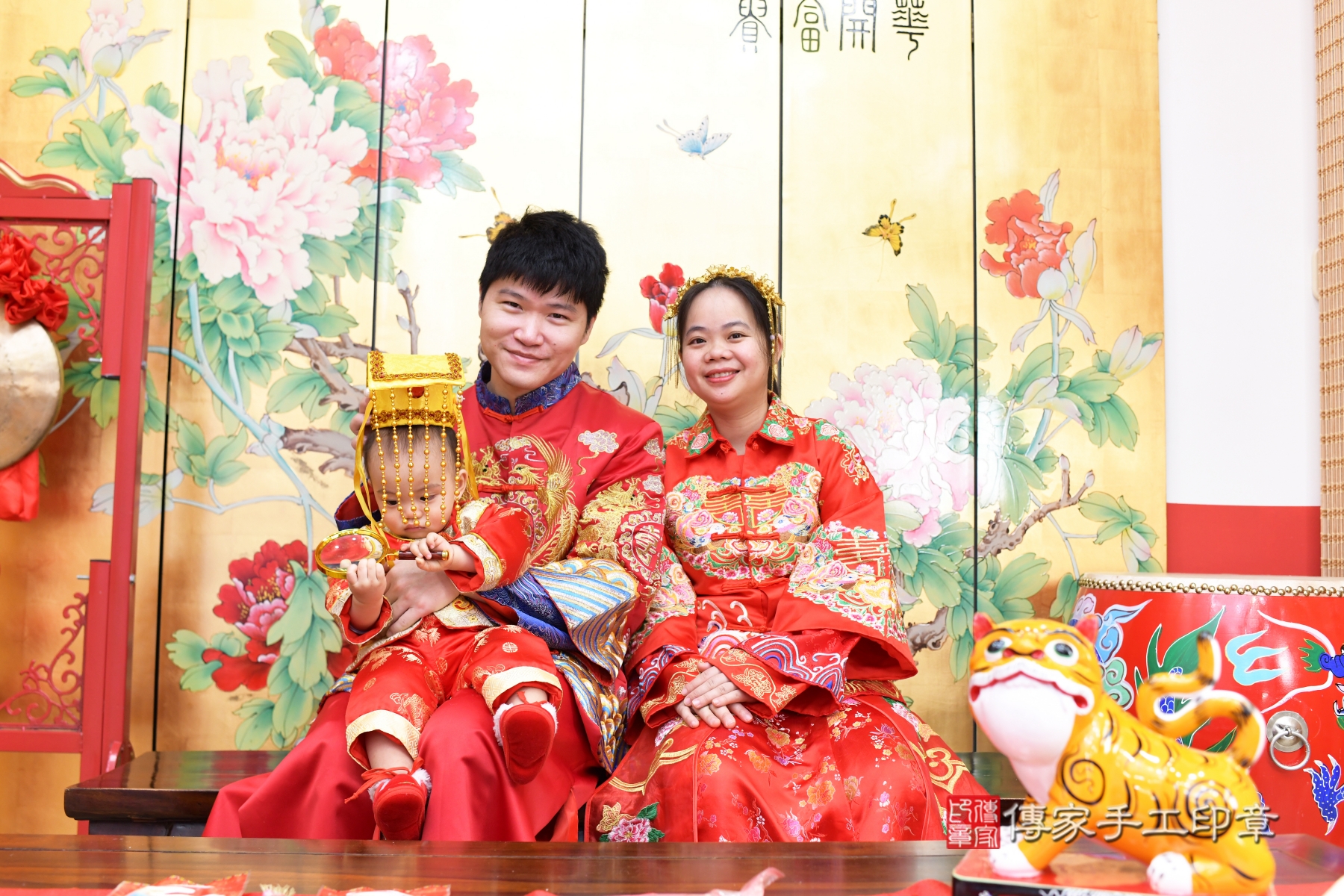 2026-01-21小承寶貝抓周，成人與小孩古裝禮服照。地點：傳家「台北店」古禮會場照片集