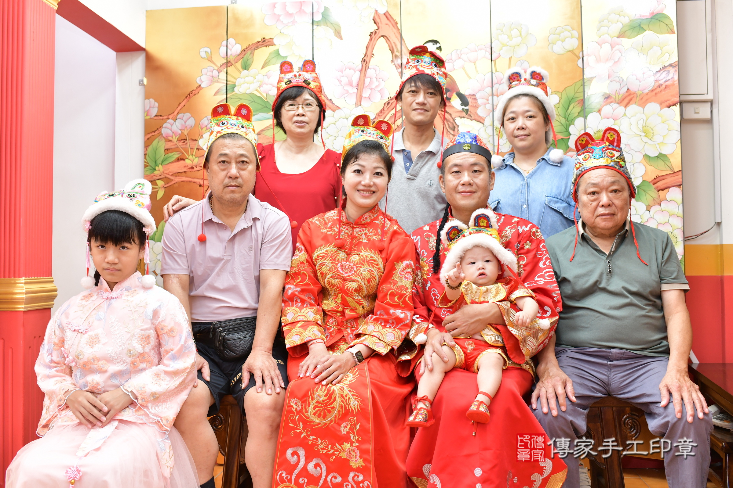 2025-08-18小恩寶寶抓周，成人與小孩古裝禮服照。地點：傳家「桃園店」古禮會場照片集