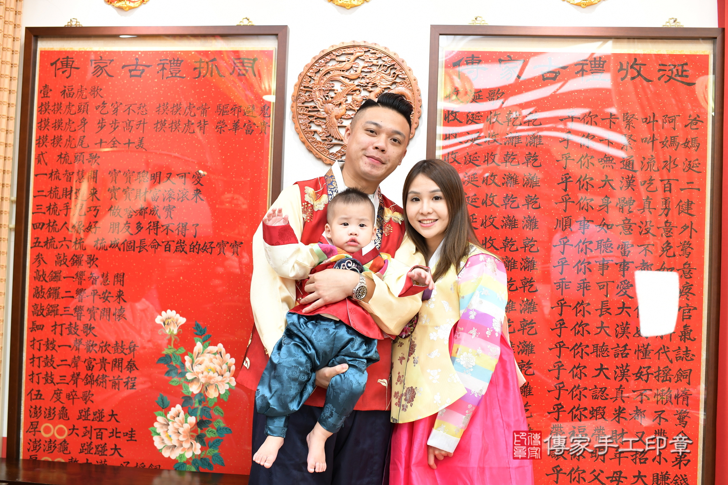2024-09-14小宇寶寶抓周，成人與小孩古裝禮服照。地點：傳家「台北店」古禮會場照片集