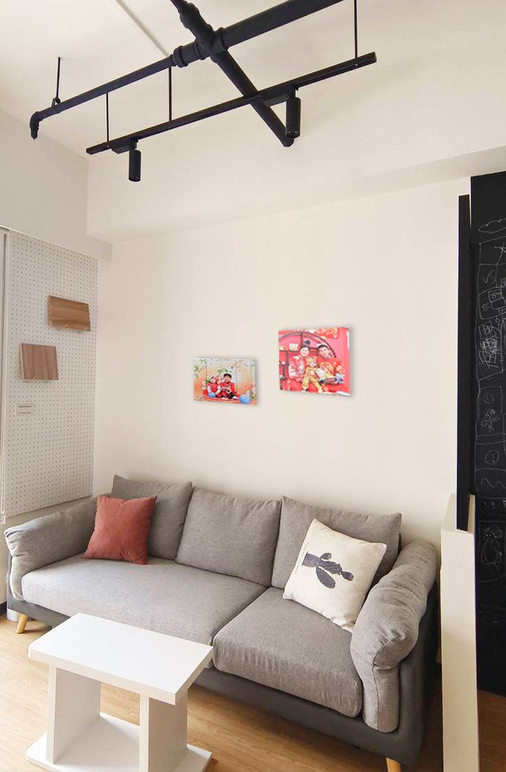 無框畫客廳牆面