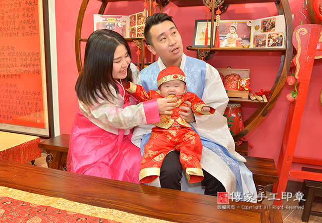台北收涎會場，寶寶收涎吉祥話及活動拍照