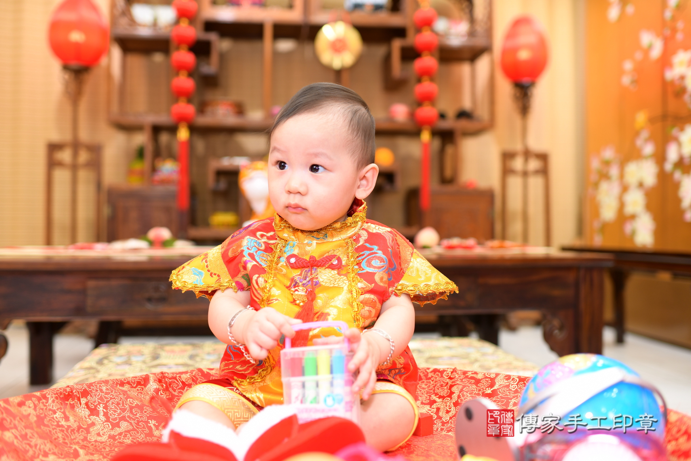 董寶寶抓周，古裝禮服(中國風)小孩照（台南店）照片3