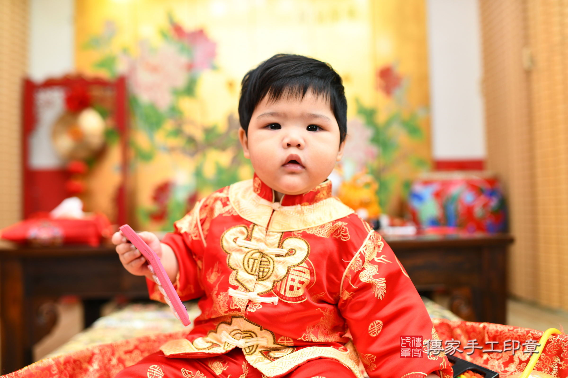 小祺寶寶抓周，小孩古裝禮服照。地點：傳家「台北店」古禮會場，照片2