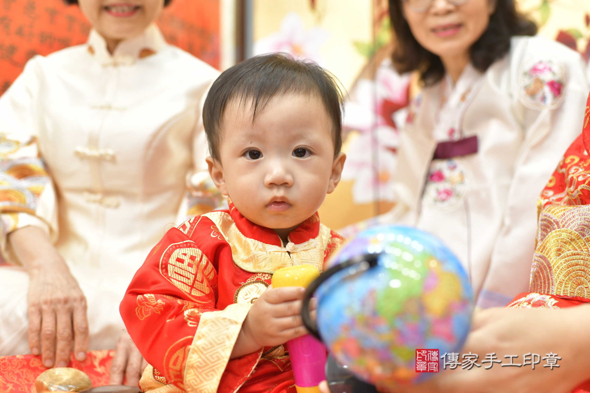 小旭寶寶抓周，小孩古裝禮服照。地點：傳家「新竹店」古禮會場，照片2