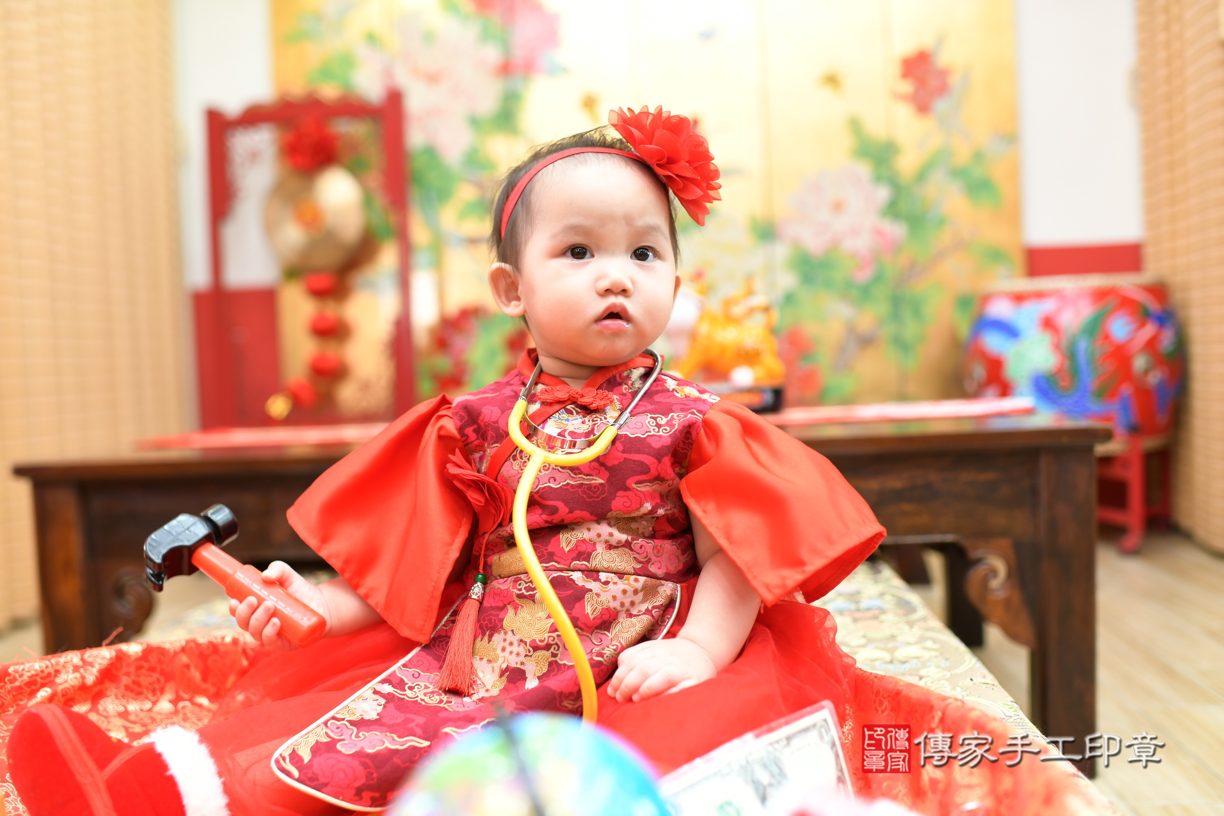姝姝寶寶抓周，小孩古裝禮服照。地點：傳家「新北店」古禮會場，照片2