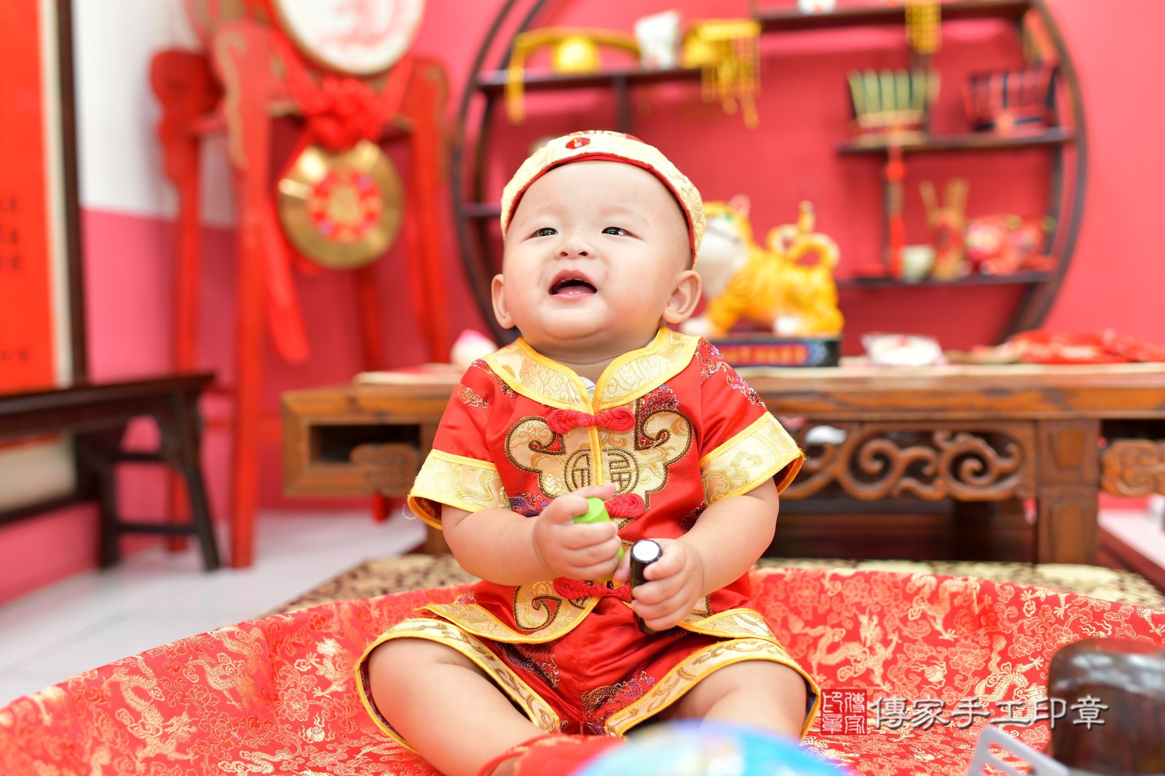 小宇寶寶抓周，小孩古裝禮服照。地點：傳家「台中店」古禮會場，照片3