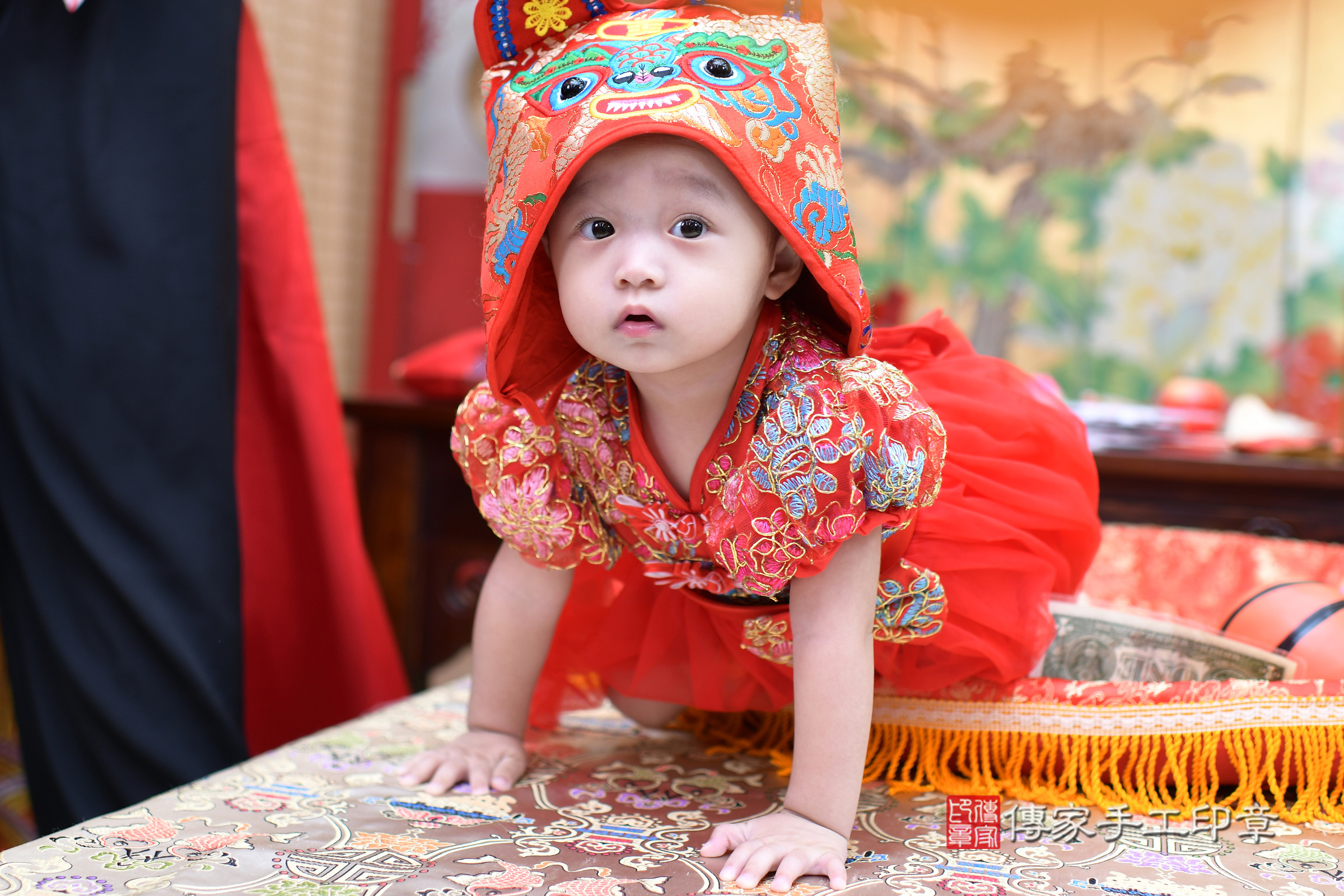 小睎寶寶抓周，小孩古裝禮服照。地點：傳家「台北店」古禮會場，照片3