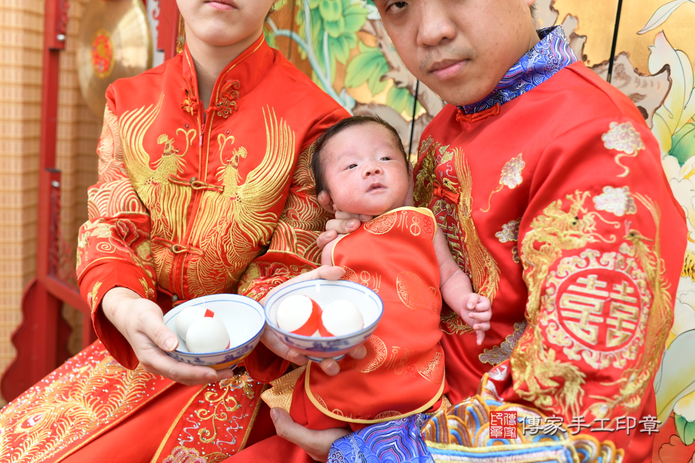 小亦寶寶剃頭，小孩古裝禮服照。地點：傳家「台北店」古禮會場，照片2