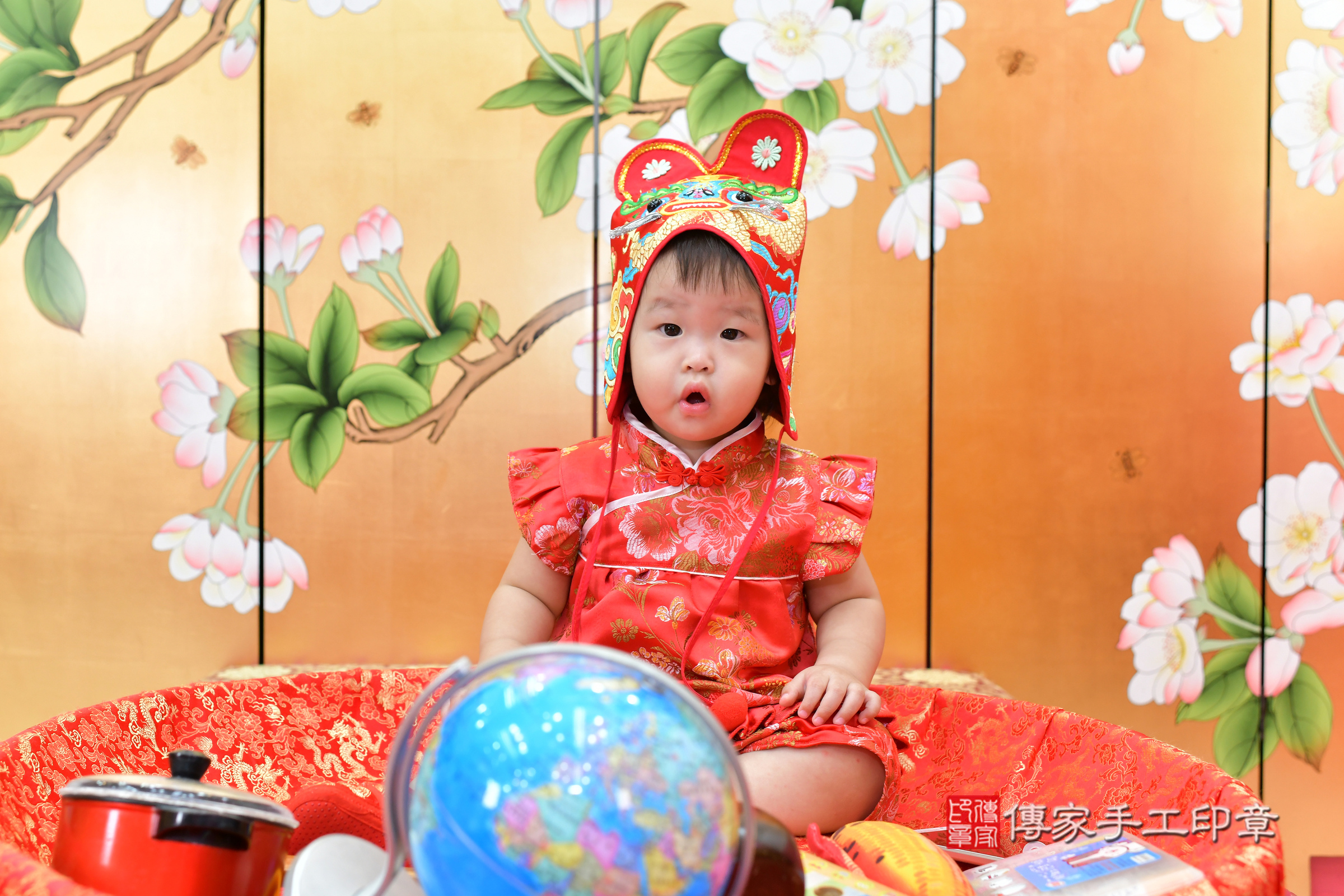 小瑜寶寶抓周，小孩古裝禮服照。地點：傳家「台中店」古禮會場，照片3