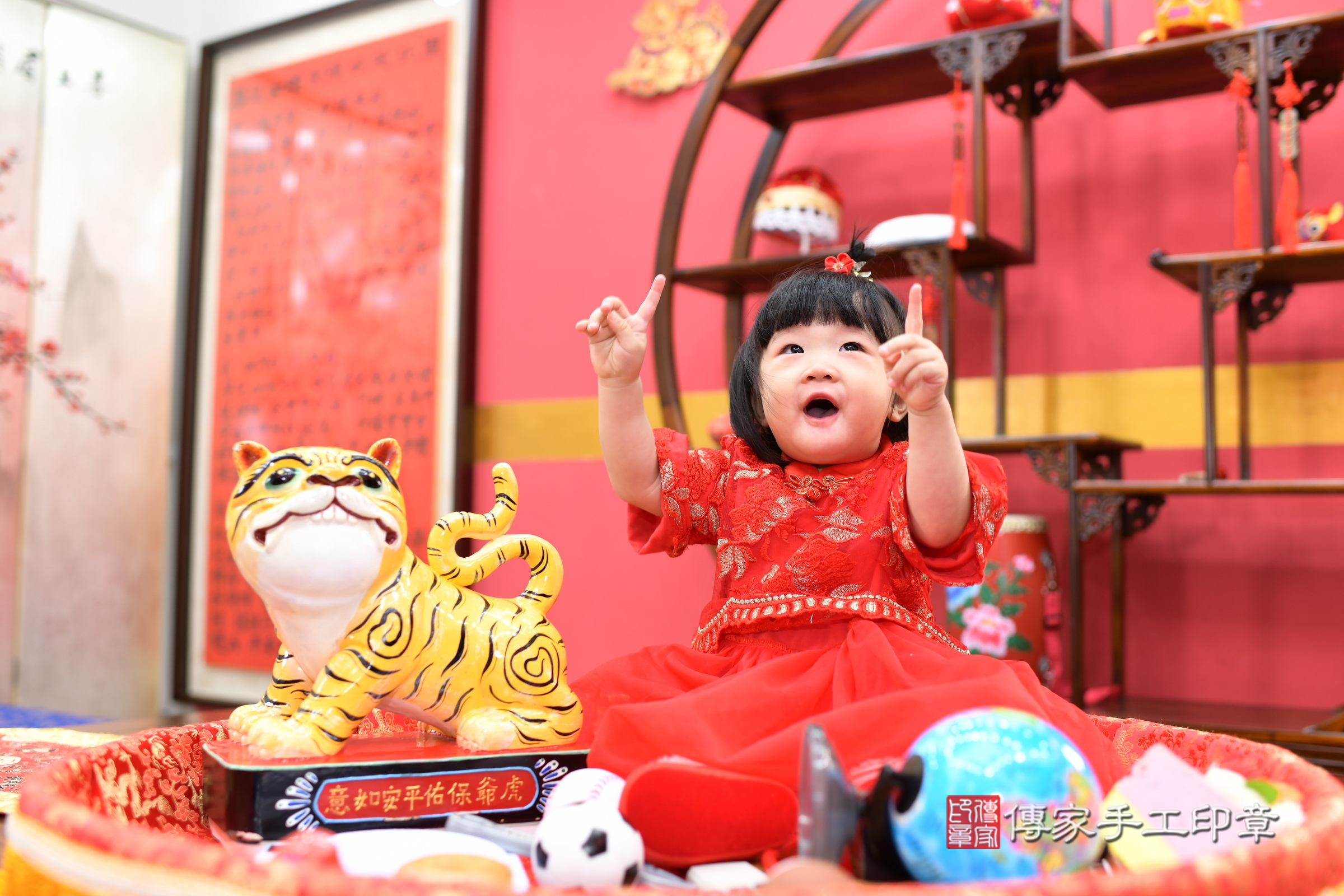 婷婷寶寶抓周，小孩古裝禮服照。地點：傳家「台北店」古禮會場，照片4