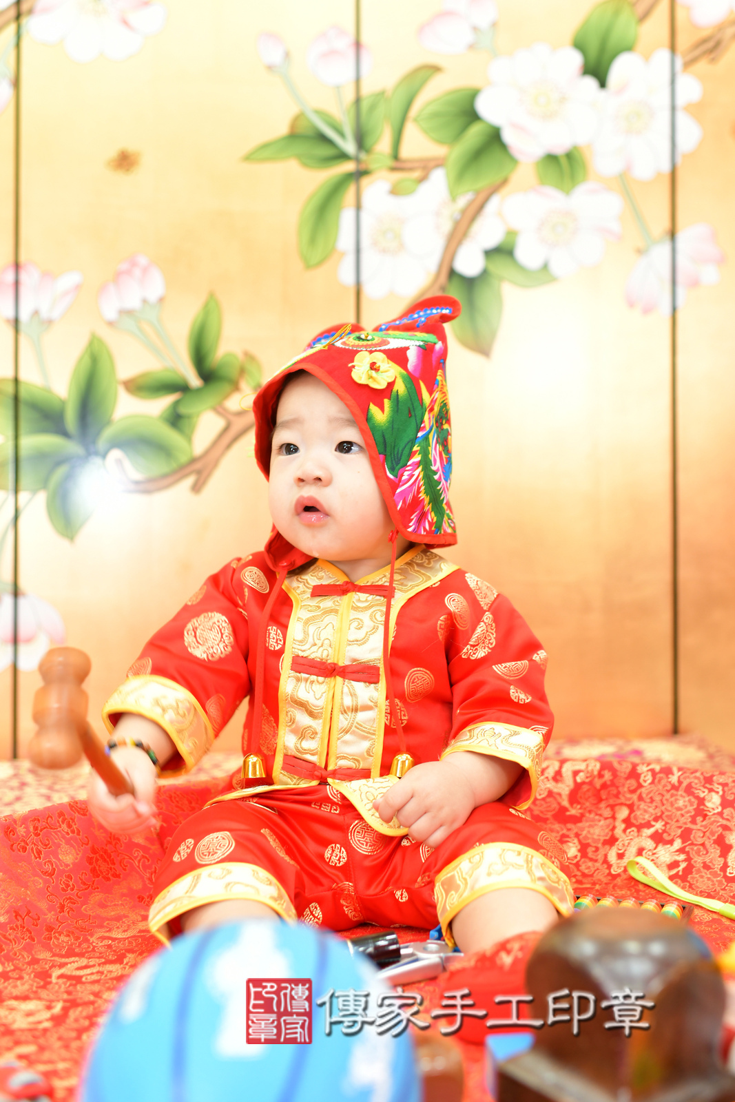 昊昊寶寶抓周，小孩古裝禮服照。地點：傳家「台中店」古禮會場，照片4