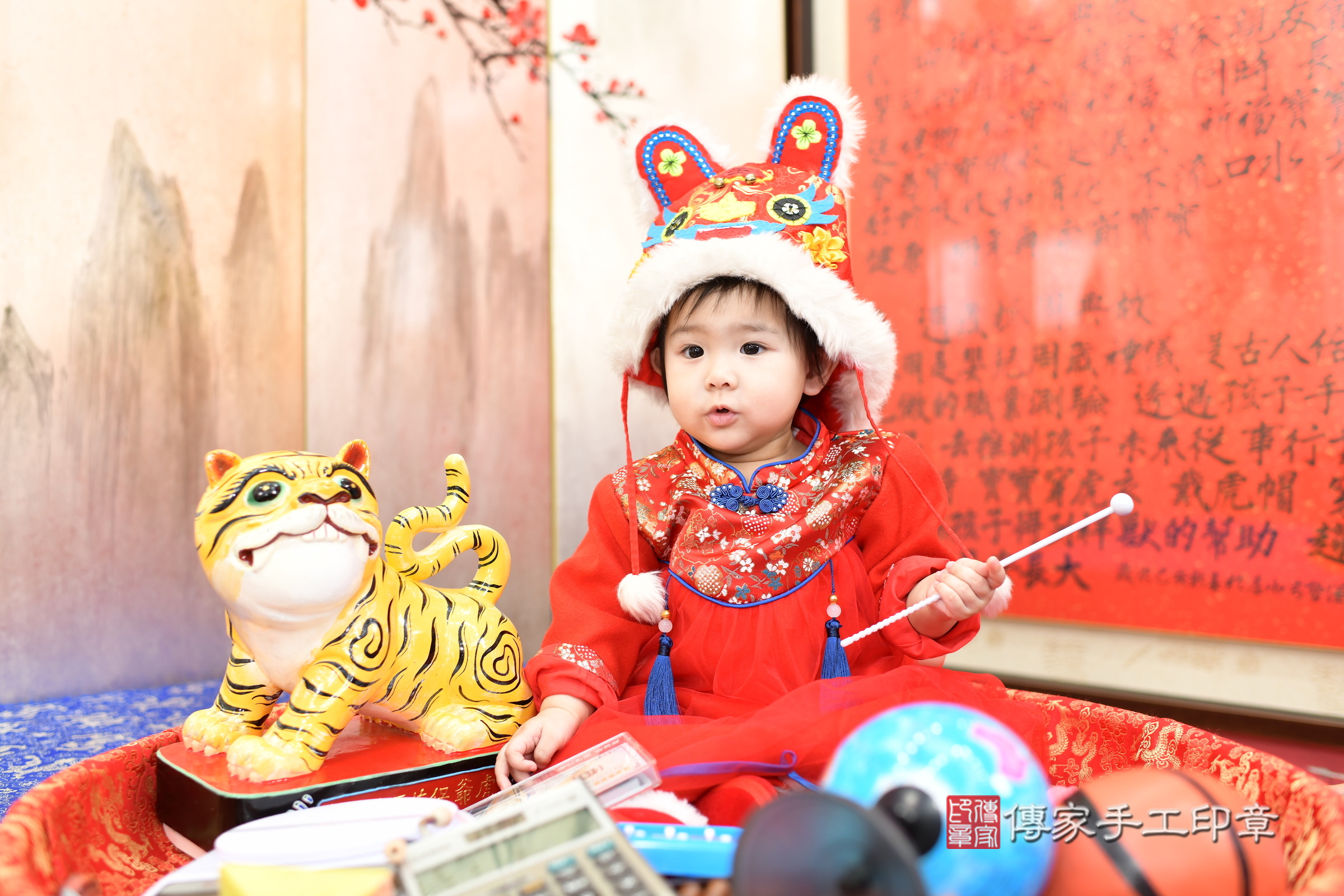 希希寶寶抓周，小孩古裝禮服照。地點：傳家「新北店」古禮會場，照片4