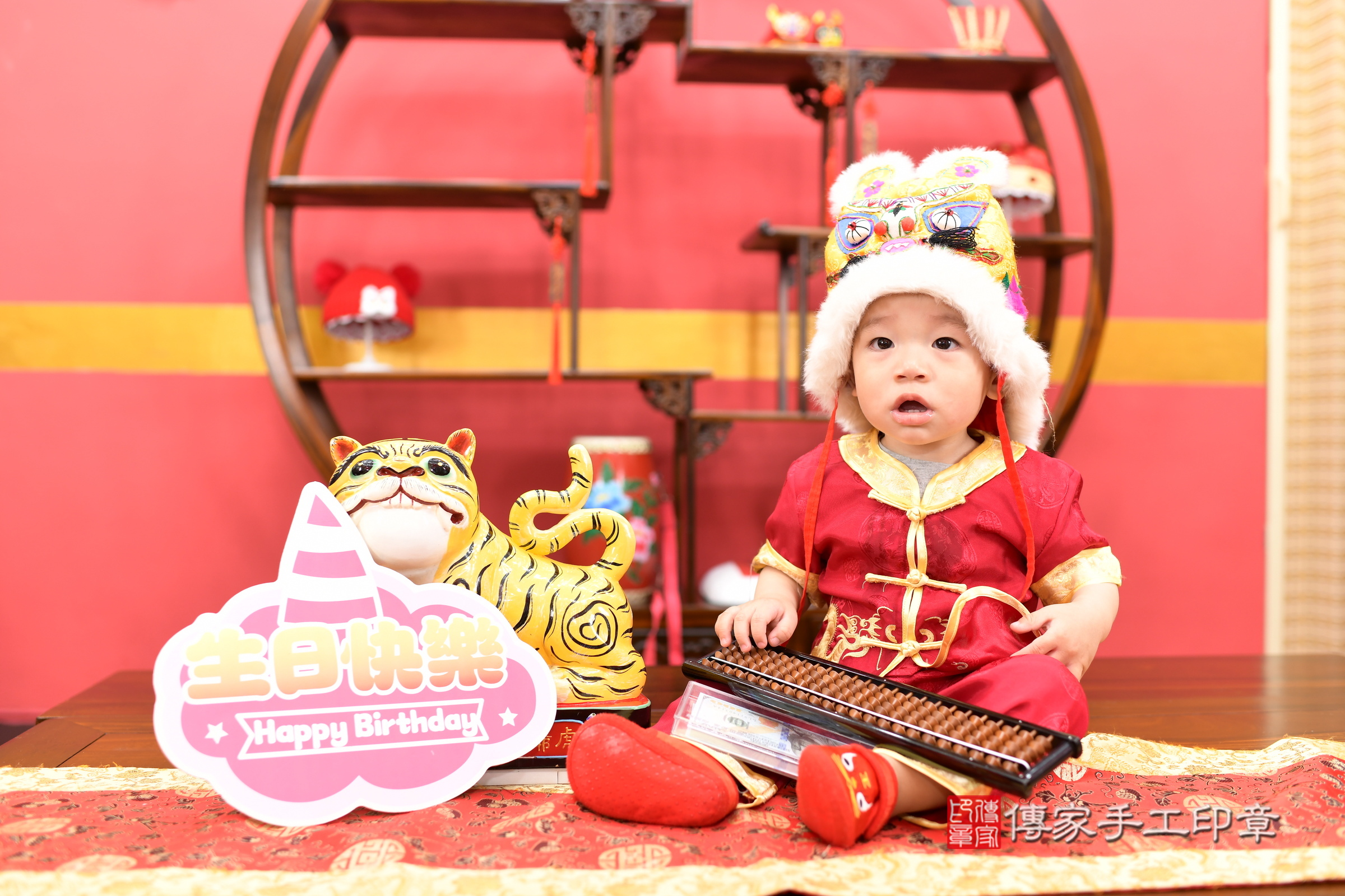 佑佑寶寶抓周，小孩古裝禮服照。地點：傳家「新北店」古禮會場，照片2