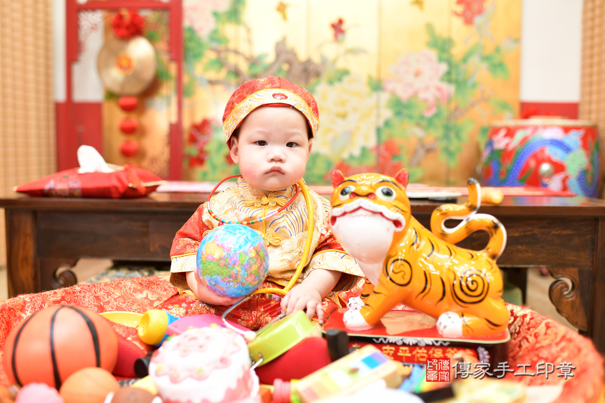 小瑔寶寶抓周，小孩古裝禮服照。地點：傳家「台北店」古禮會場，照片3