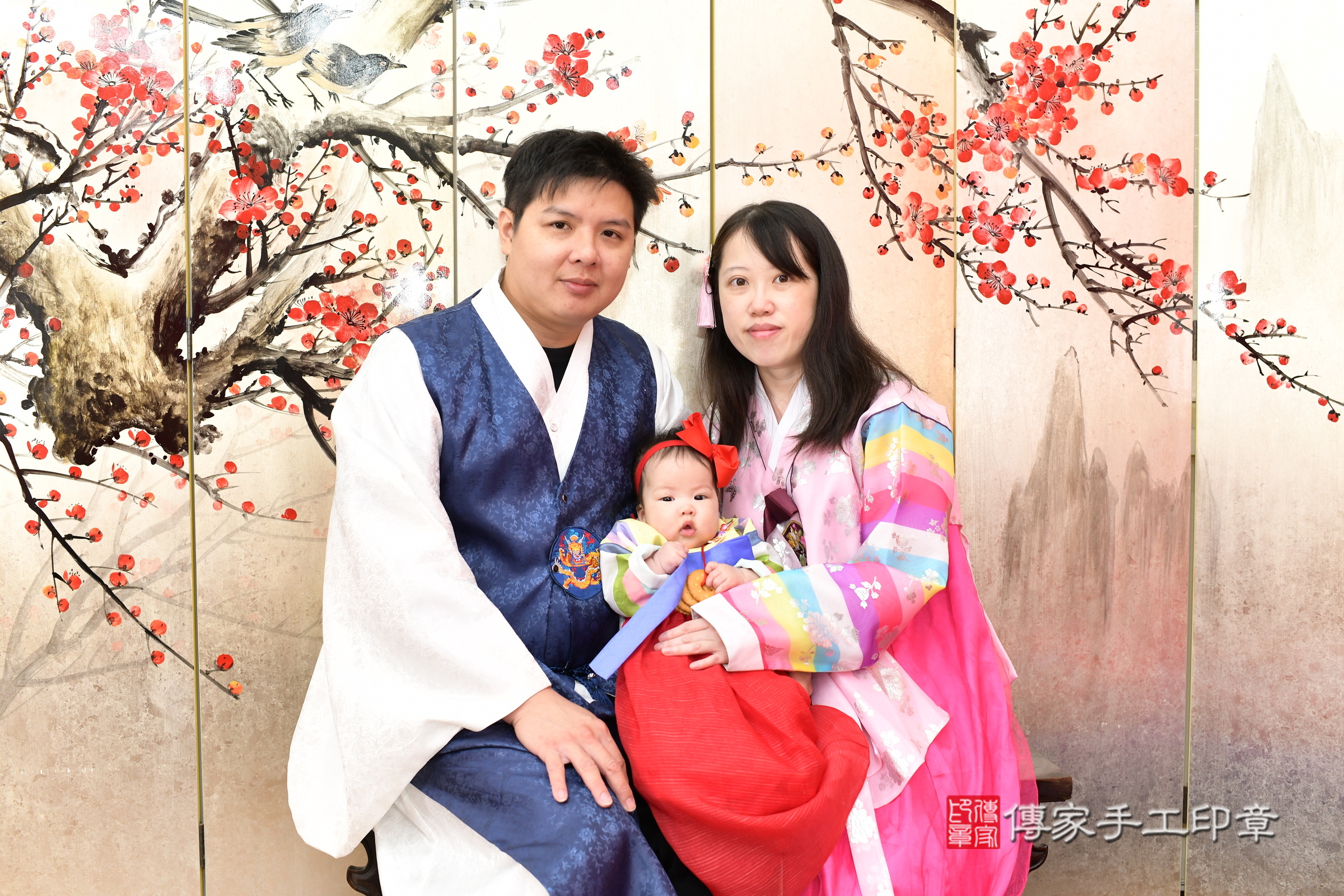 悅悅寶寶收涎，成人與小孩古裝禮服照。地點：傳家「新北店」古禮會場，照片3