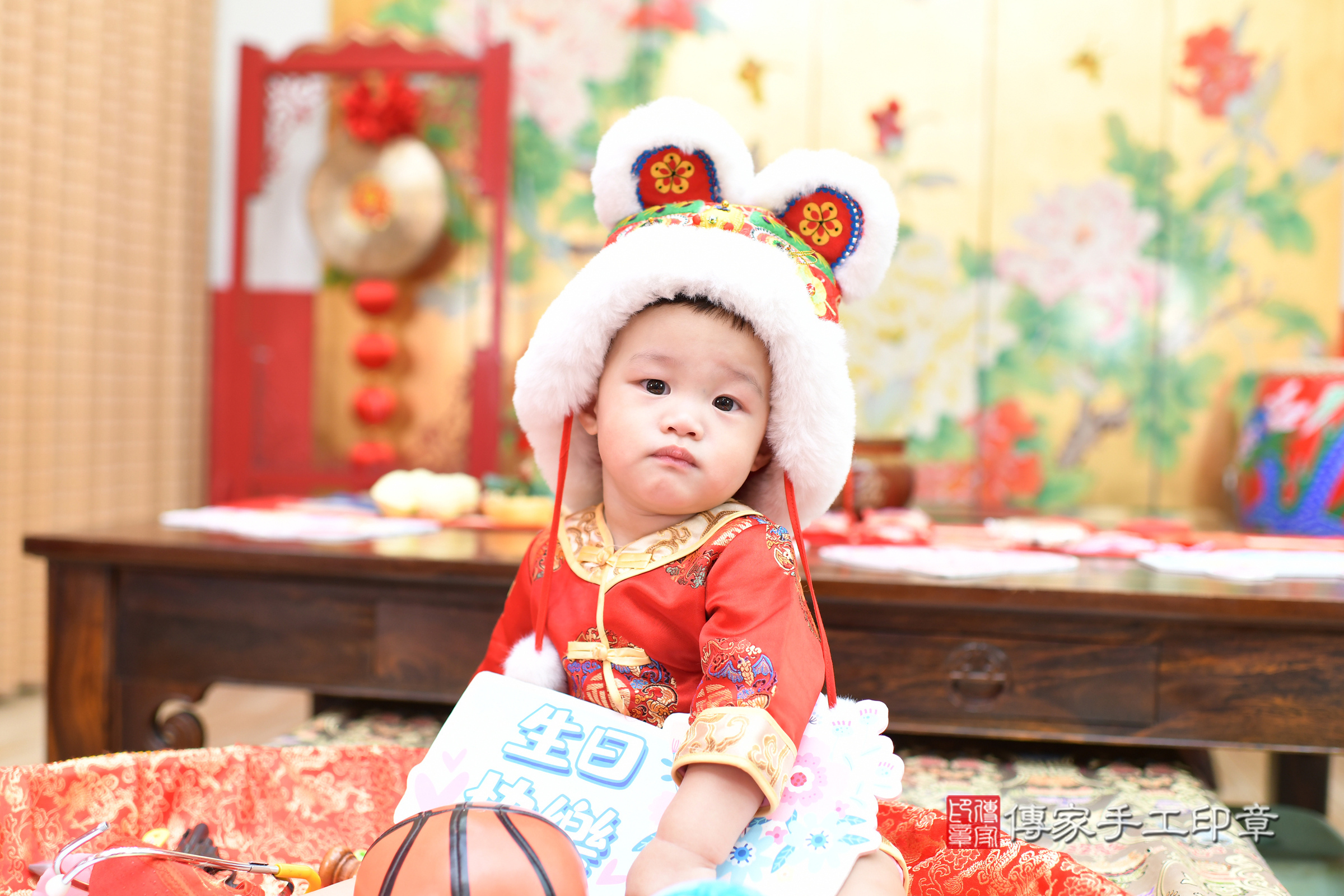 小旭寶寶抓周，小孩古裝禮服照。地點：傳家「台北店」古禮會場，照片2