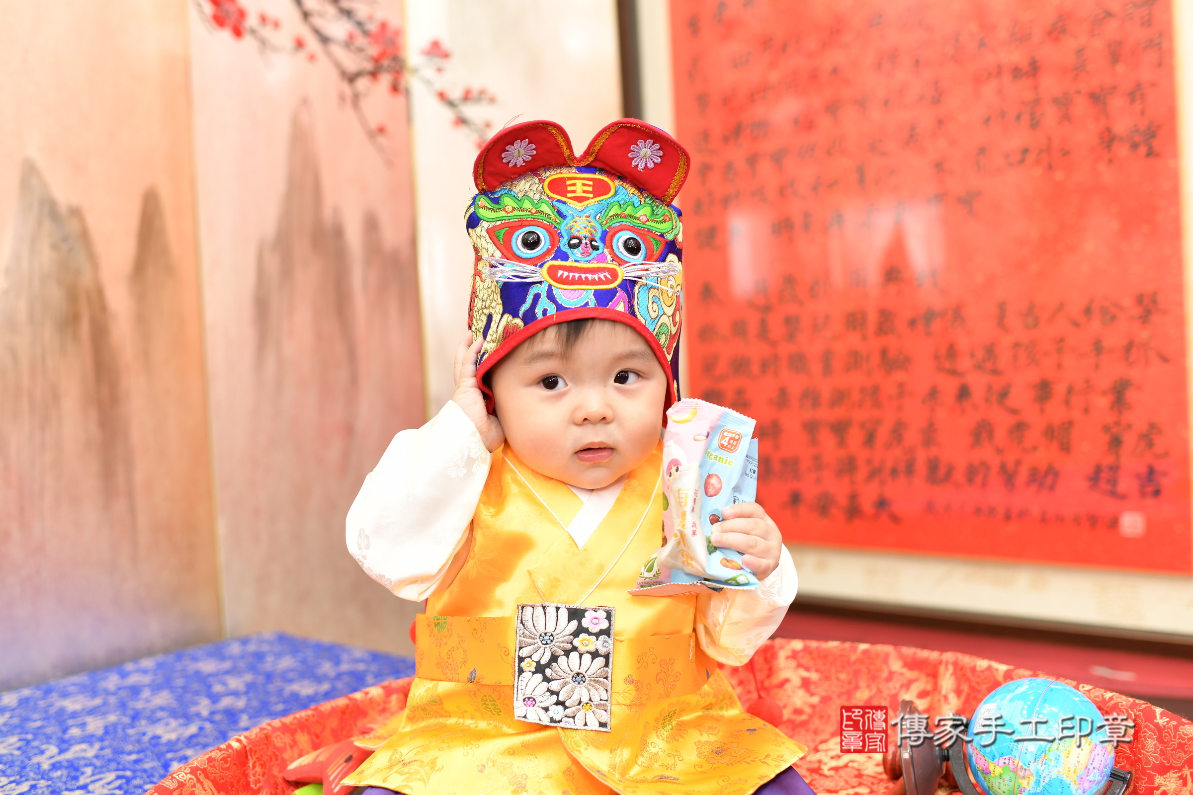 小煊寶寶抓周，小孩古裝禮服照。地點：傳家「新北店」古禮會場，照片4