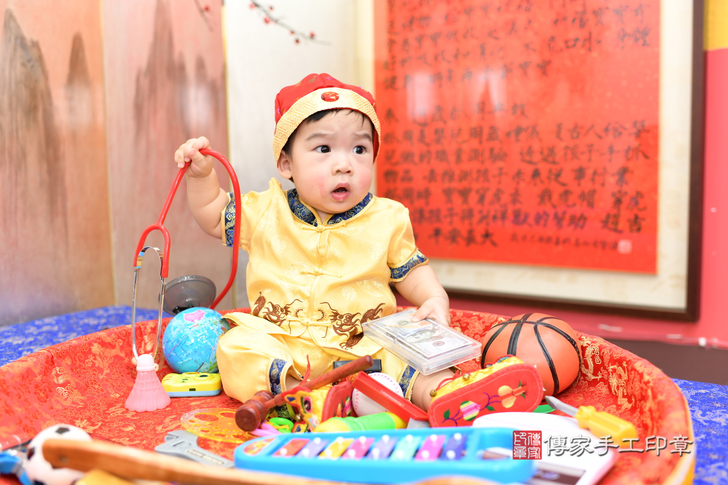 翔翔寶寶抓周，小孩古裝禮服照。地點：傳家「新北店」古禮會場，照片3