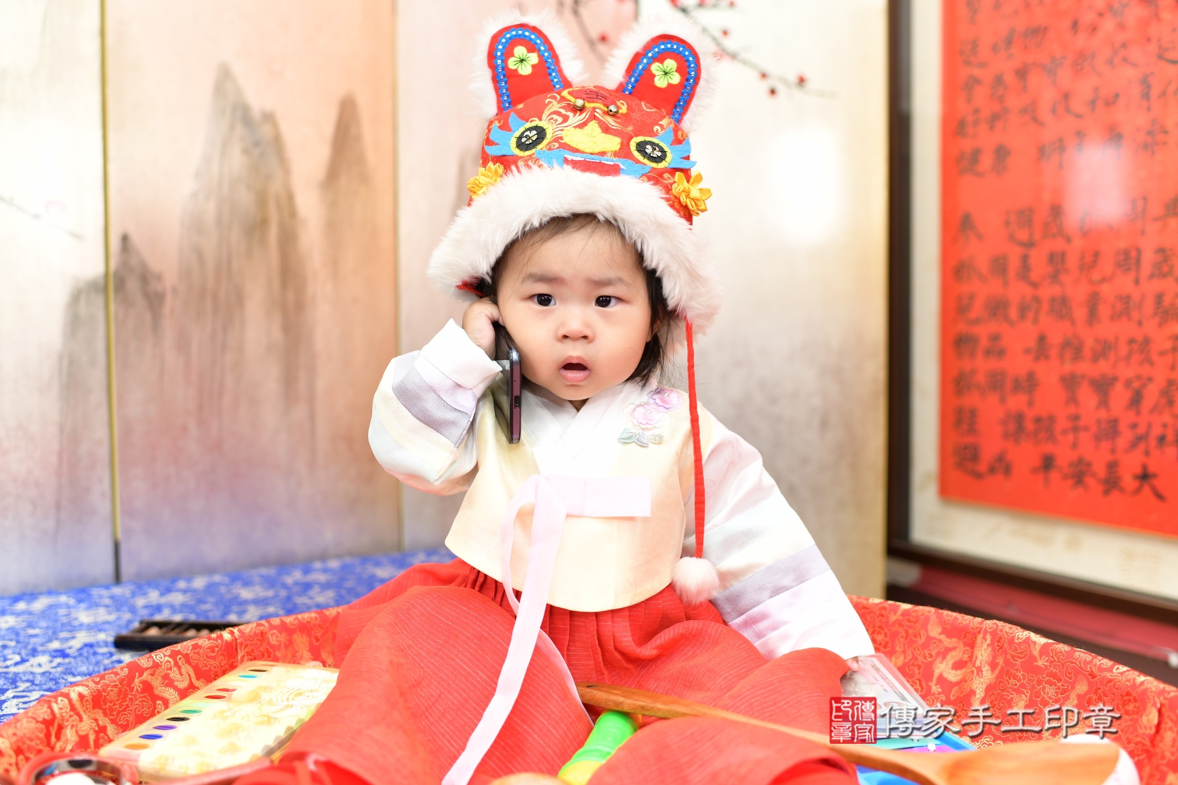 昀昀寶寶抓周，小孩古裝禮服照。地點：傳家「新北店」古禮會場，照片4