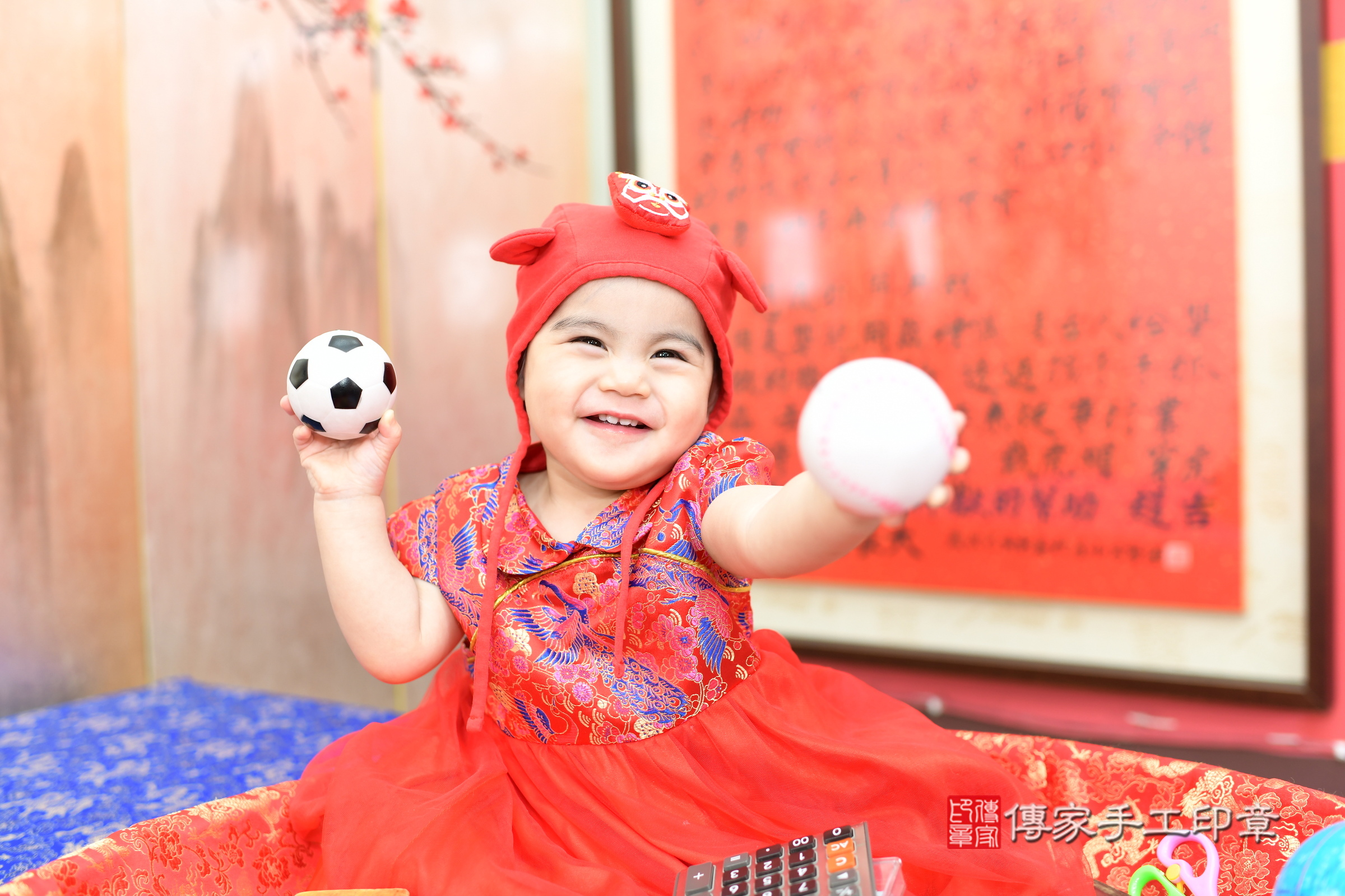 昕昕寶寶抓周，小孩古裝禮服照。地點：傳家「新北店」古禮會場，照片2