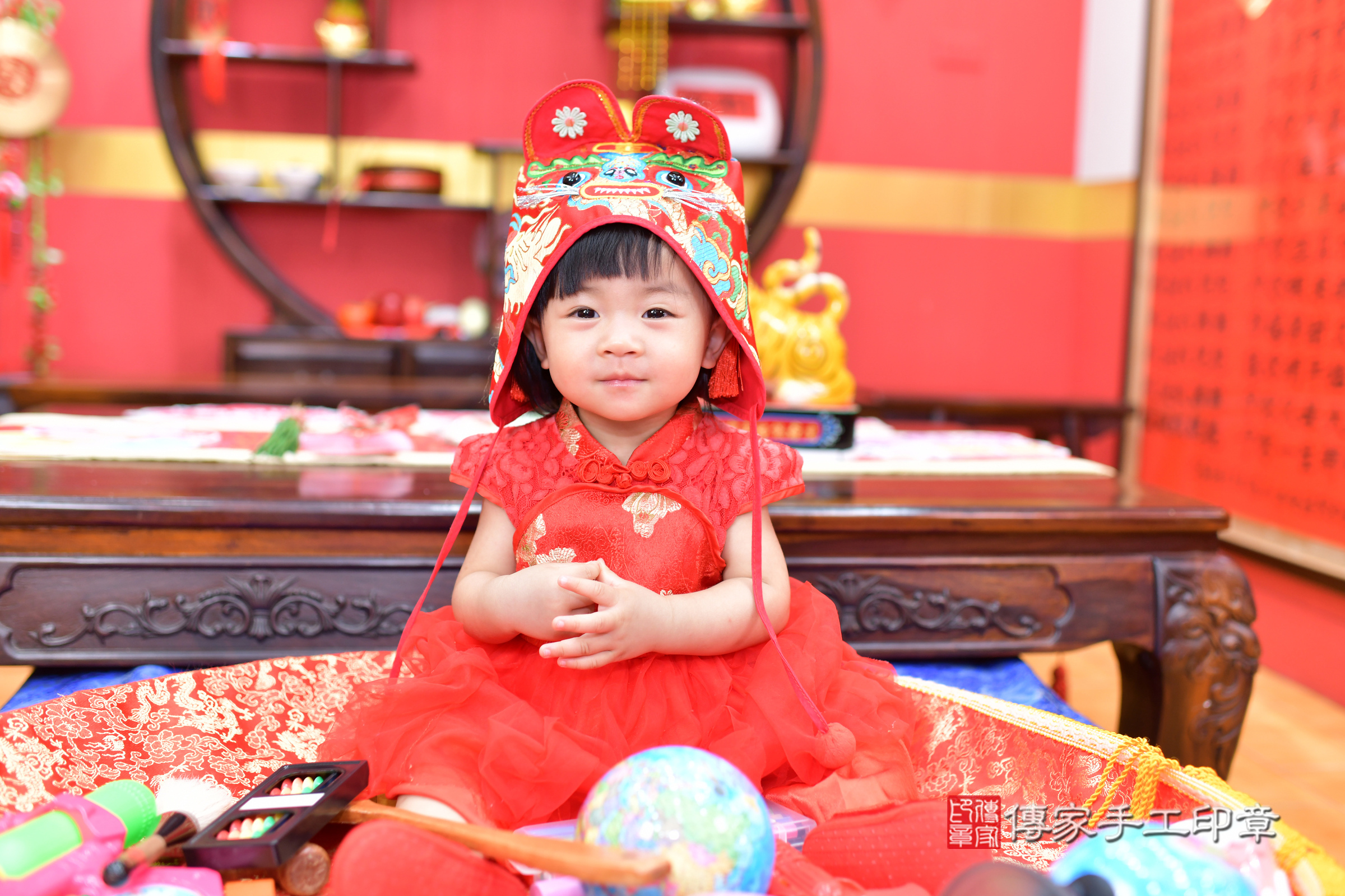 喬喬寶寶抓周，小孩古裝禮服照。地點：傳家「桃園店」古禮會場，照片2