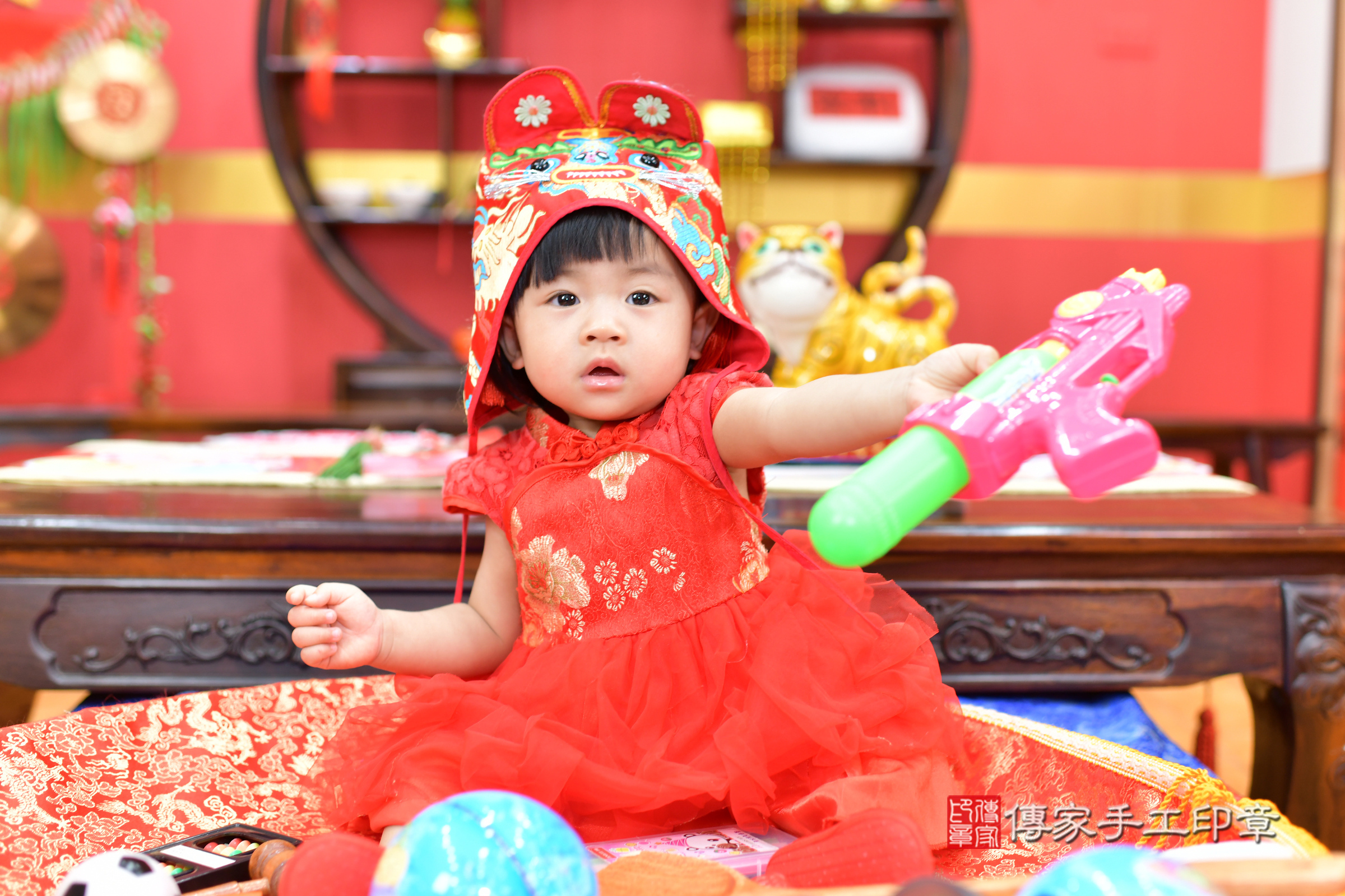 喬喬寶寶抓周，小孩古裝禮服照。地點：傳家「桃園店」古禮會場，照片3