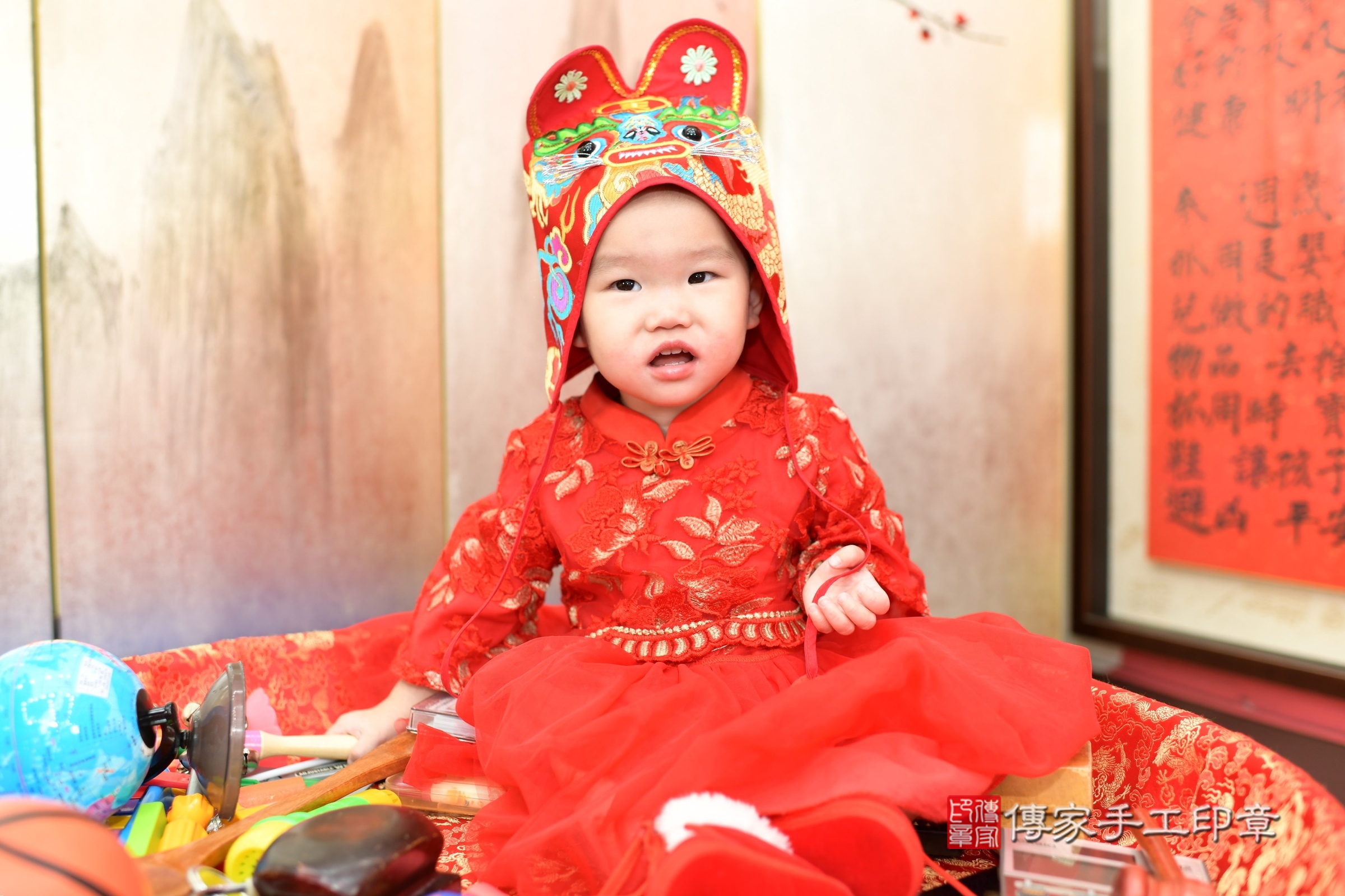 彤彤寶寶抓周，小孩古裝禮服照。地點：傳家「新北店」古禮會場，照片2