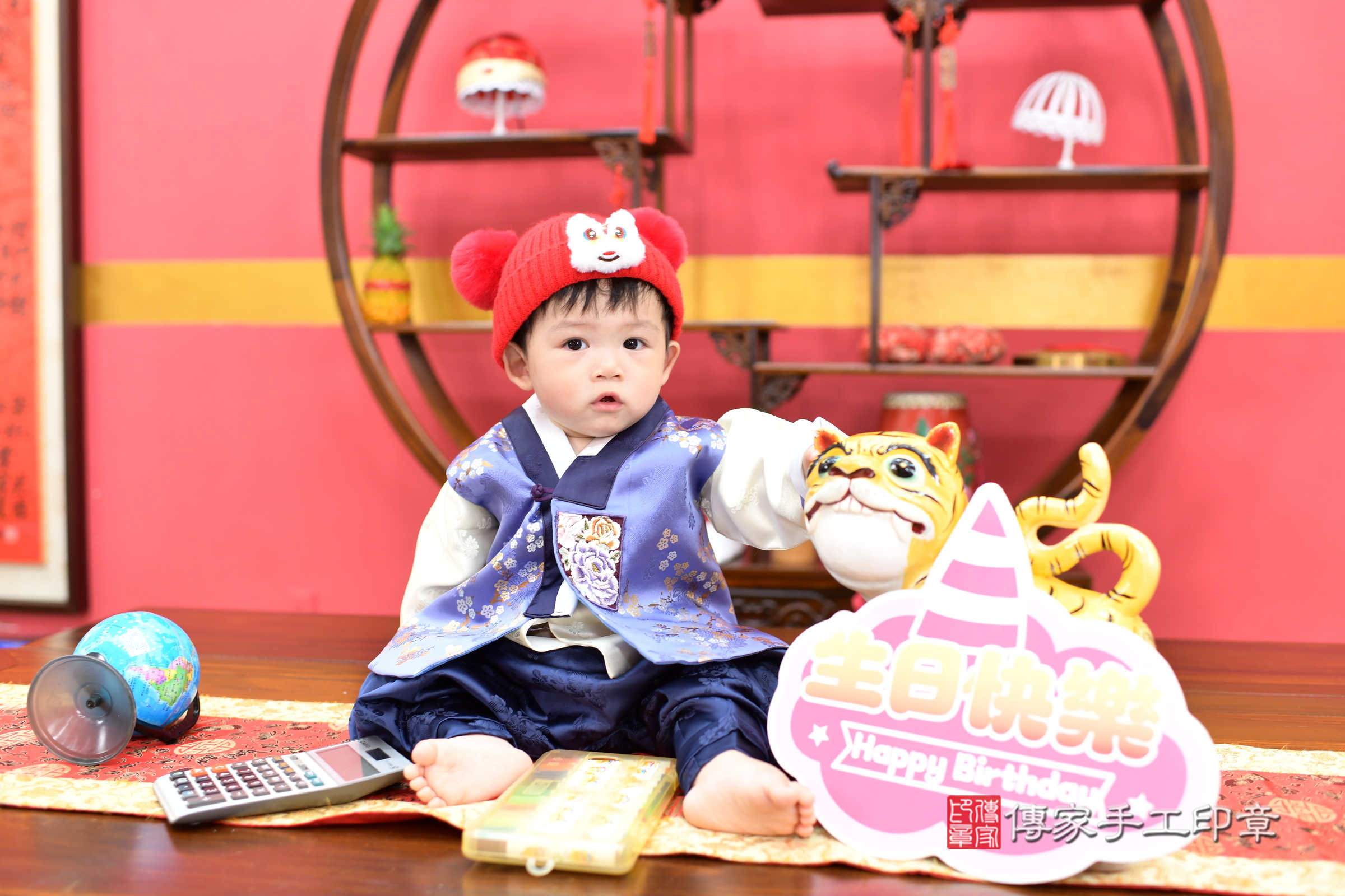 丞丞寶寶抓周，小孩古裝禮服照。地點：傳家「新北店」古禮會場，照片3