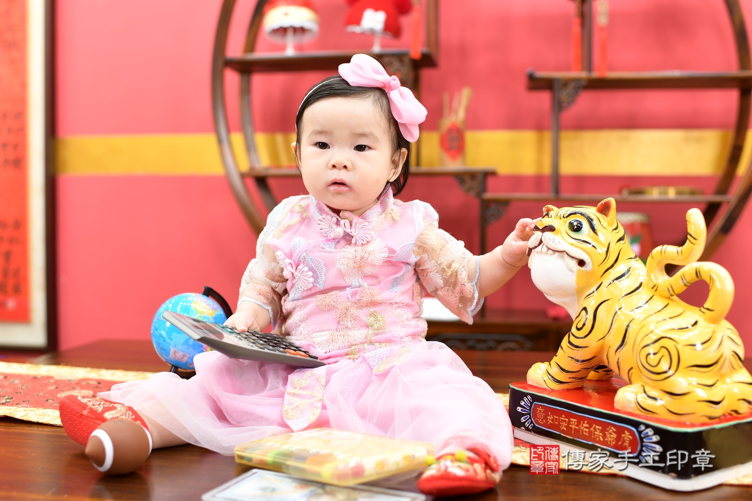 妍妍寶寶抓周，小孩古裝禮服照。地點：傳家「新北店」古禮會場，照片4