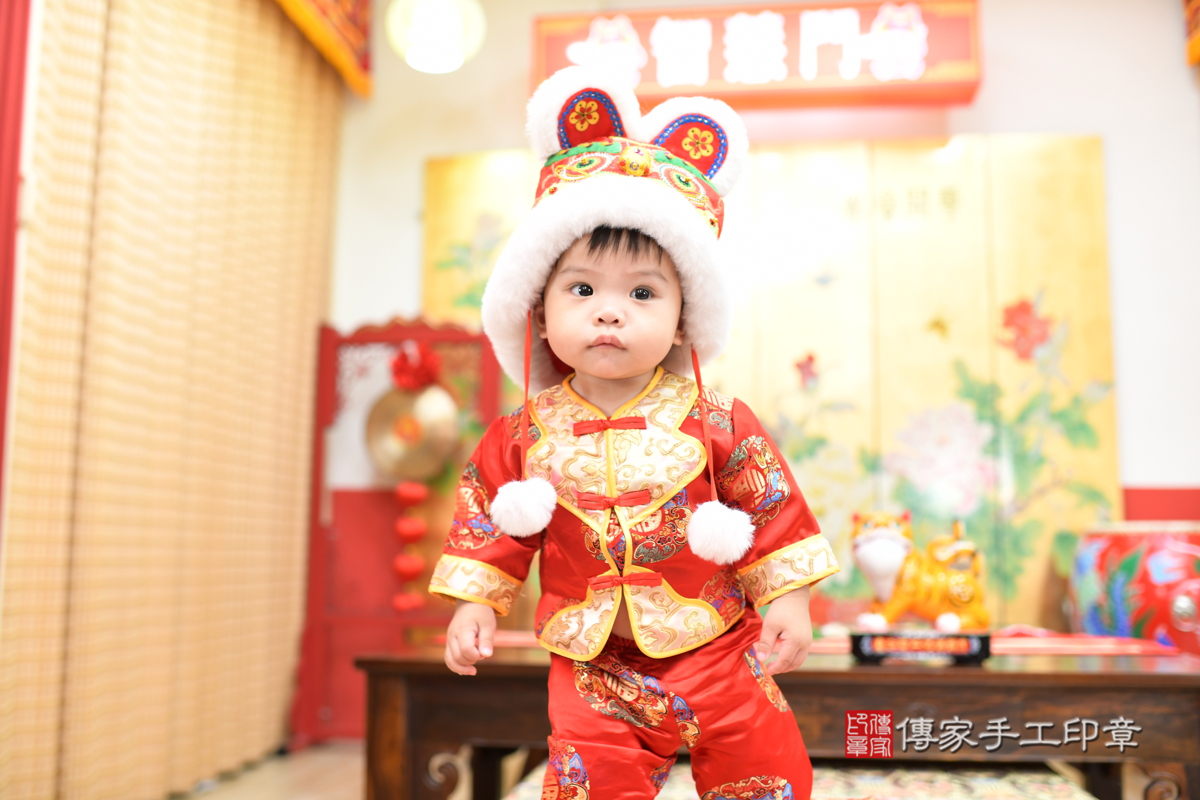 小鋒寶寶抓周，小孩古裝禮服照。地點：傳家「台北店」古禮會場，照片2