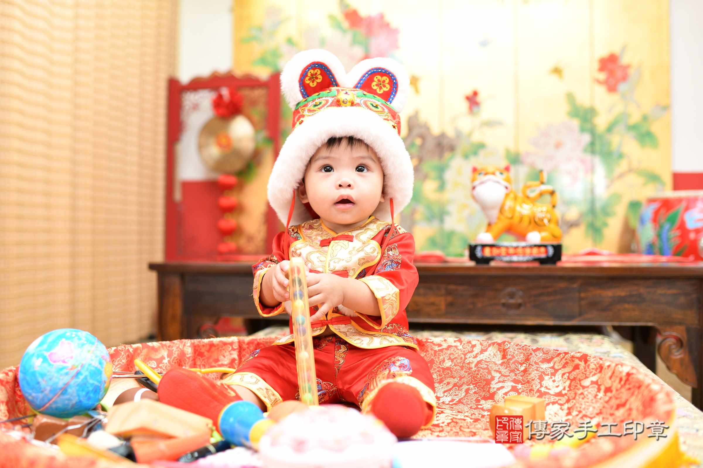 小鋒寶寶抓周，小孩古裝禮服照。地點：傳家「台北店」古禮會場，照片3