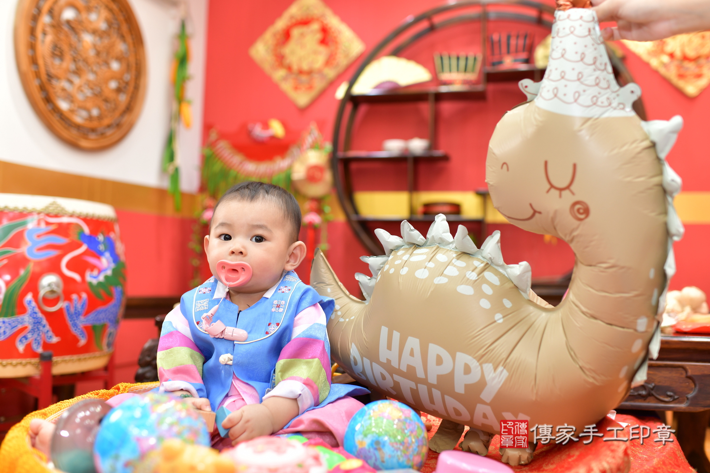 小任寶寶抓周，小孩古裝禮服照。地點：傳家「桃園店」古禮會場，照片3