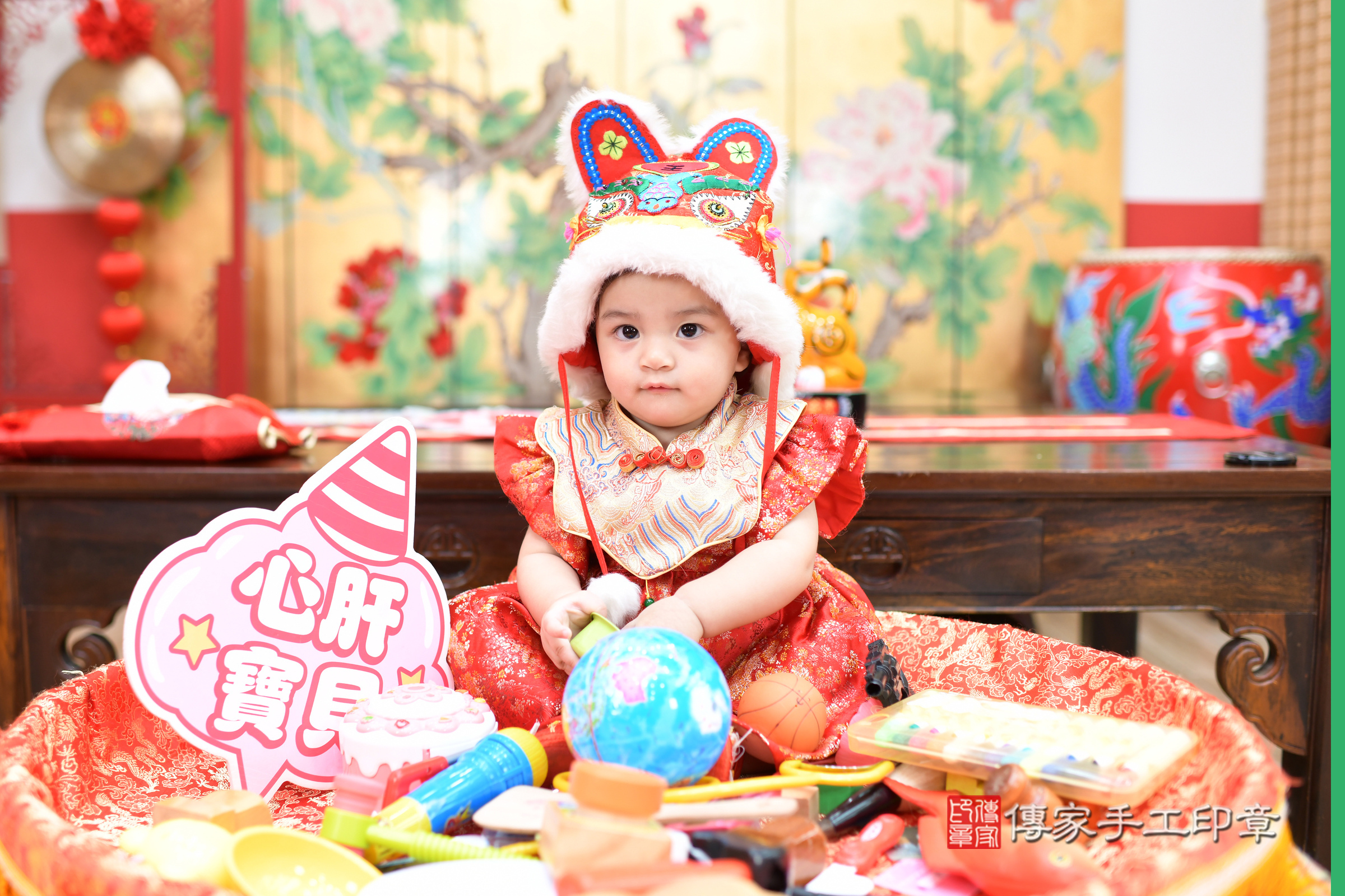 希希寶寶抓周，小孩古裝禮服照。地點：傳家「台北店」古禮會場，照片4