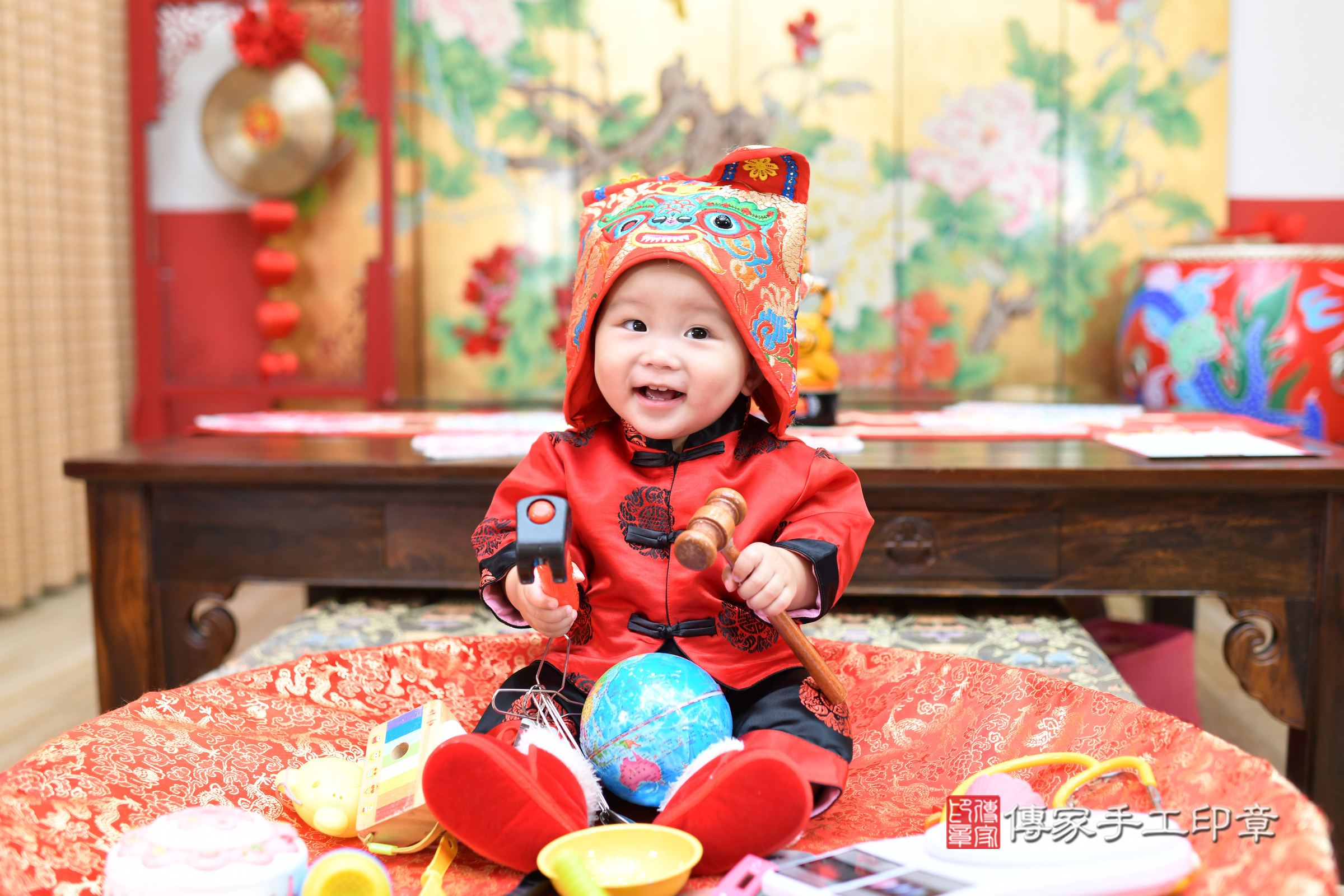 佑佑寶寶抓周，小孩古裝禮服照。地點：傳家「台北店」古禮會場，照片4