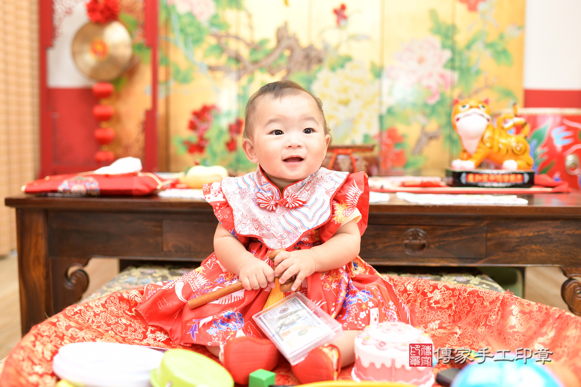 桐桐寶寶抓周，小孩古裝禮服照。地點：傳家「台北店」古禮會場，照片4