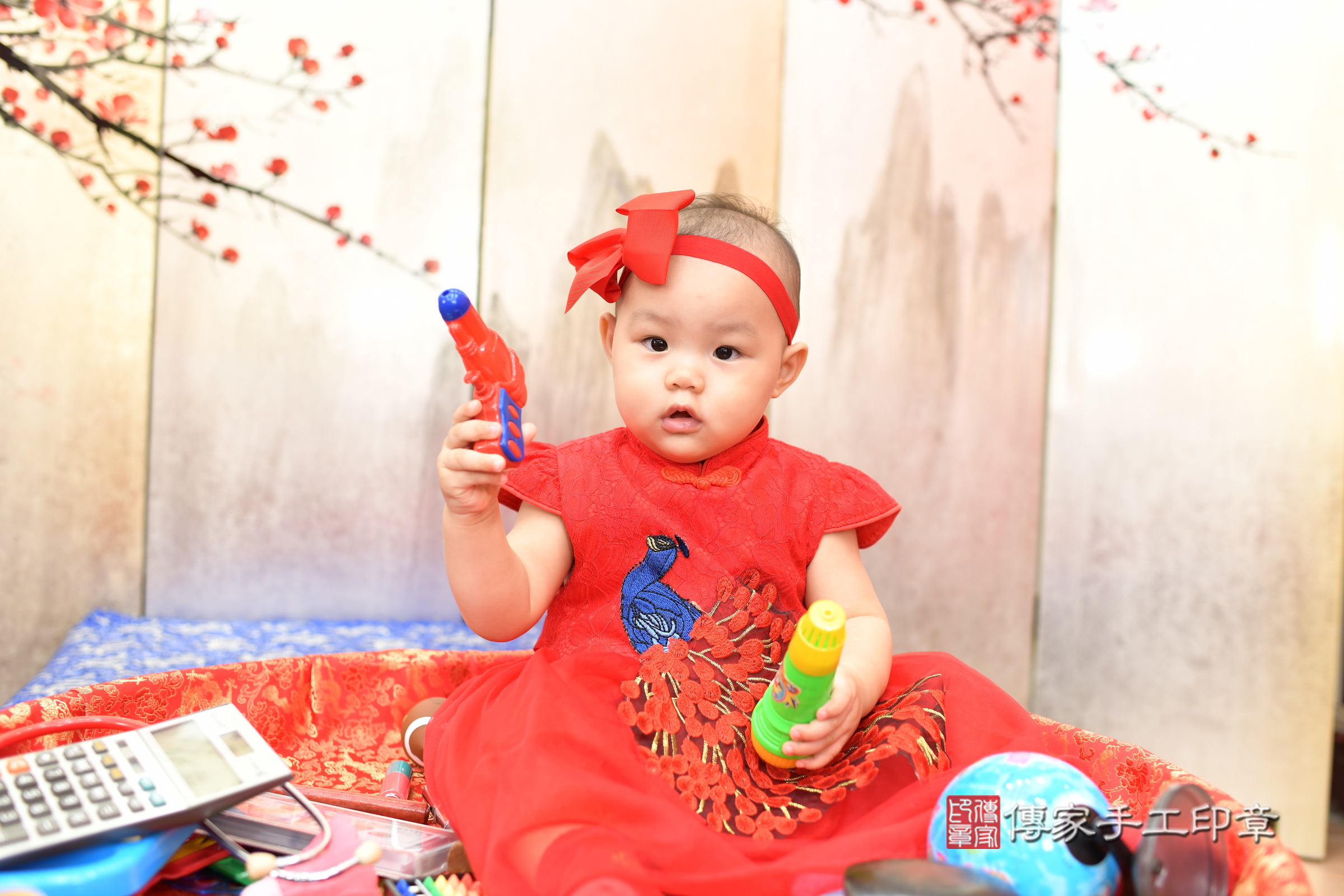 瑄瑄寶寶抓周，小孩古裝禮服照。地點：傳家「新北店」古禮會場，照片3