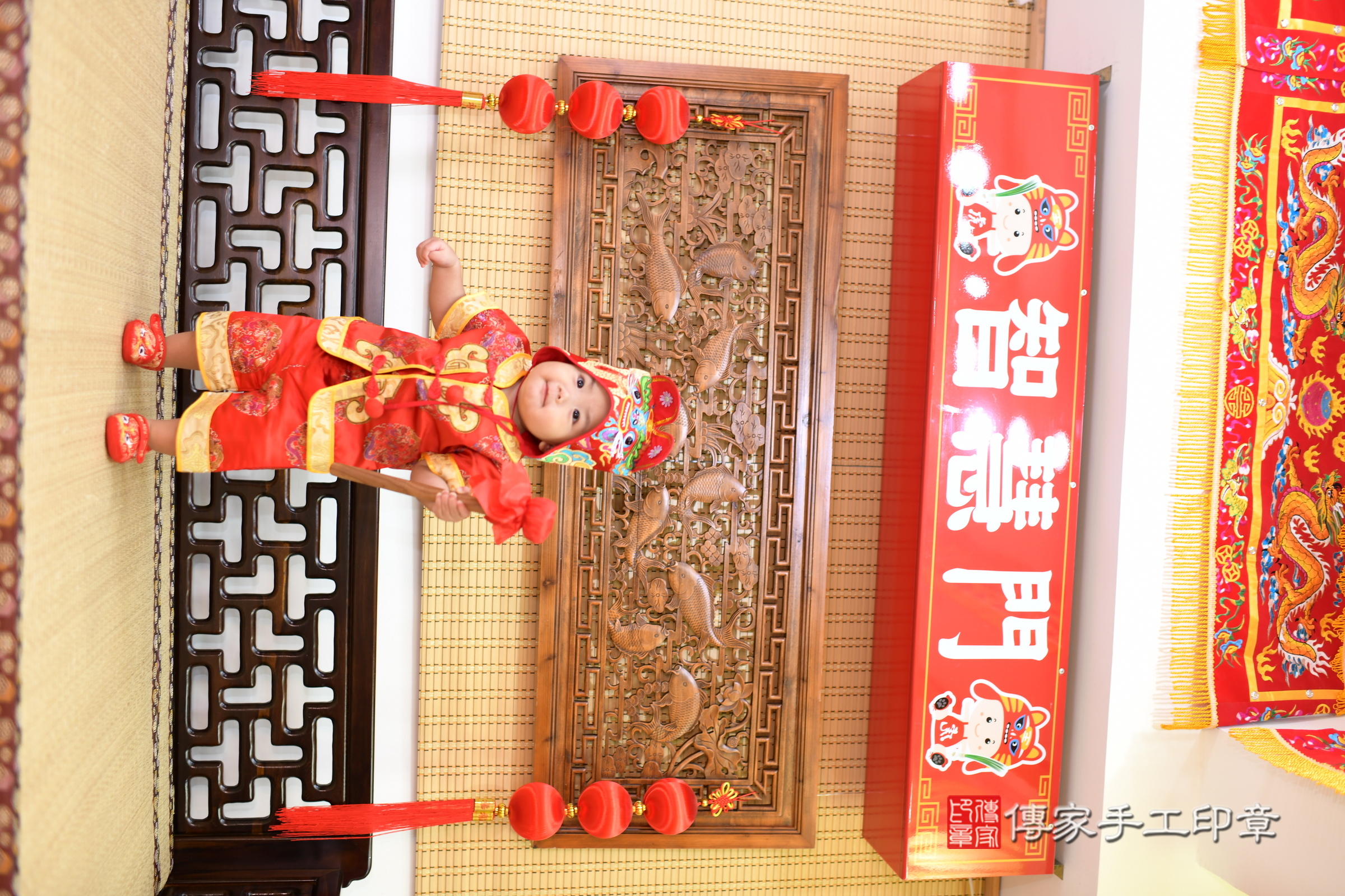 翔翔寶寶抓周，小孩古裝禮服照。地點：傳家「台南店」古禮會場，照片1