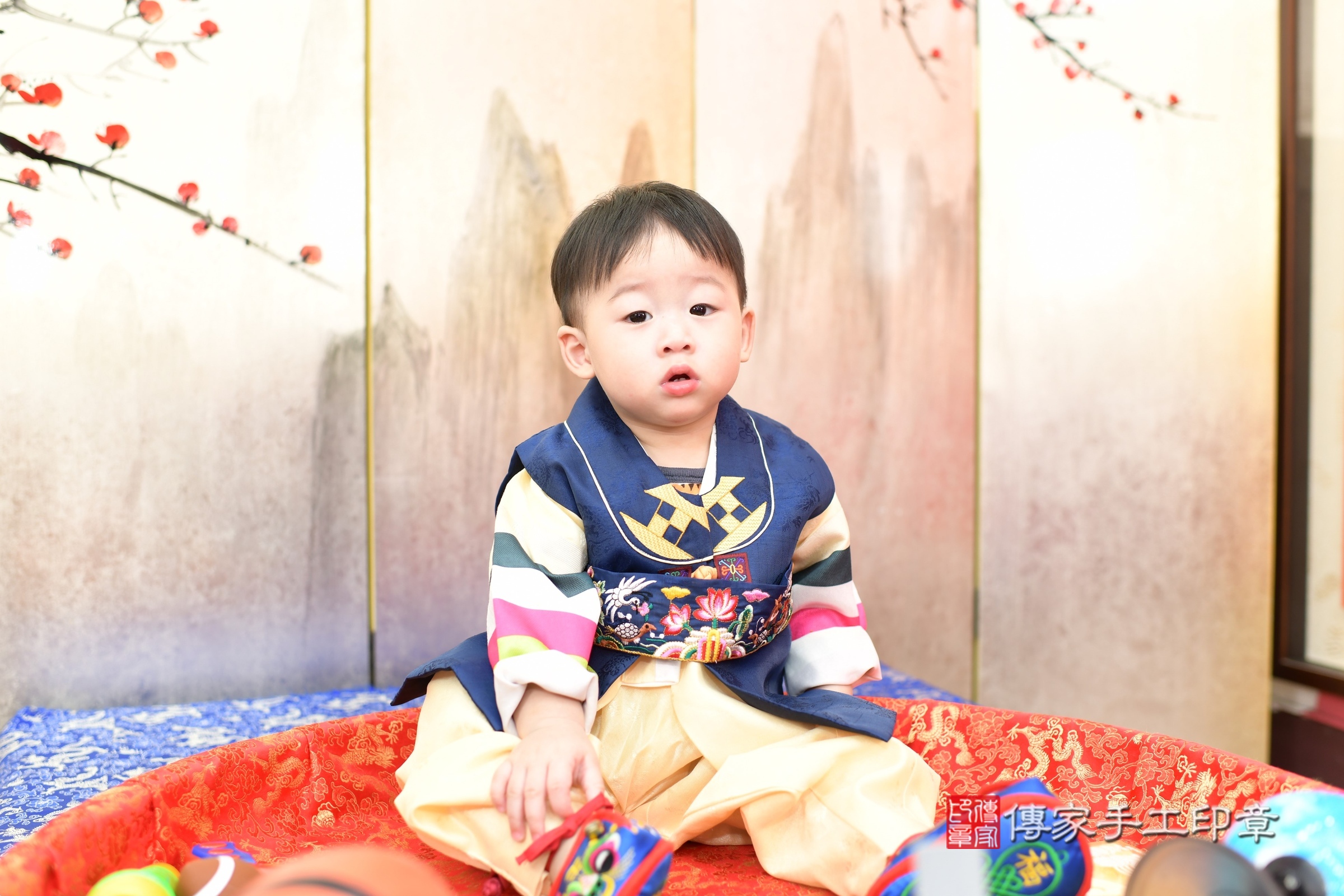 皓皓寶寶抓周，小孩古裝禮服照。地點：傳家「新北店」古禮會場，照片3