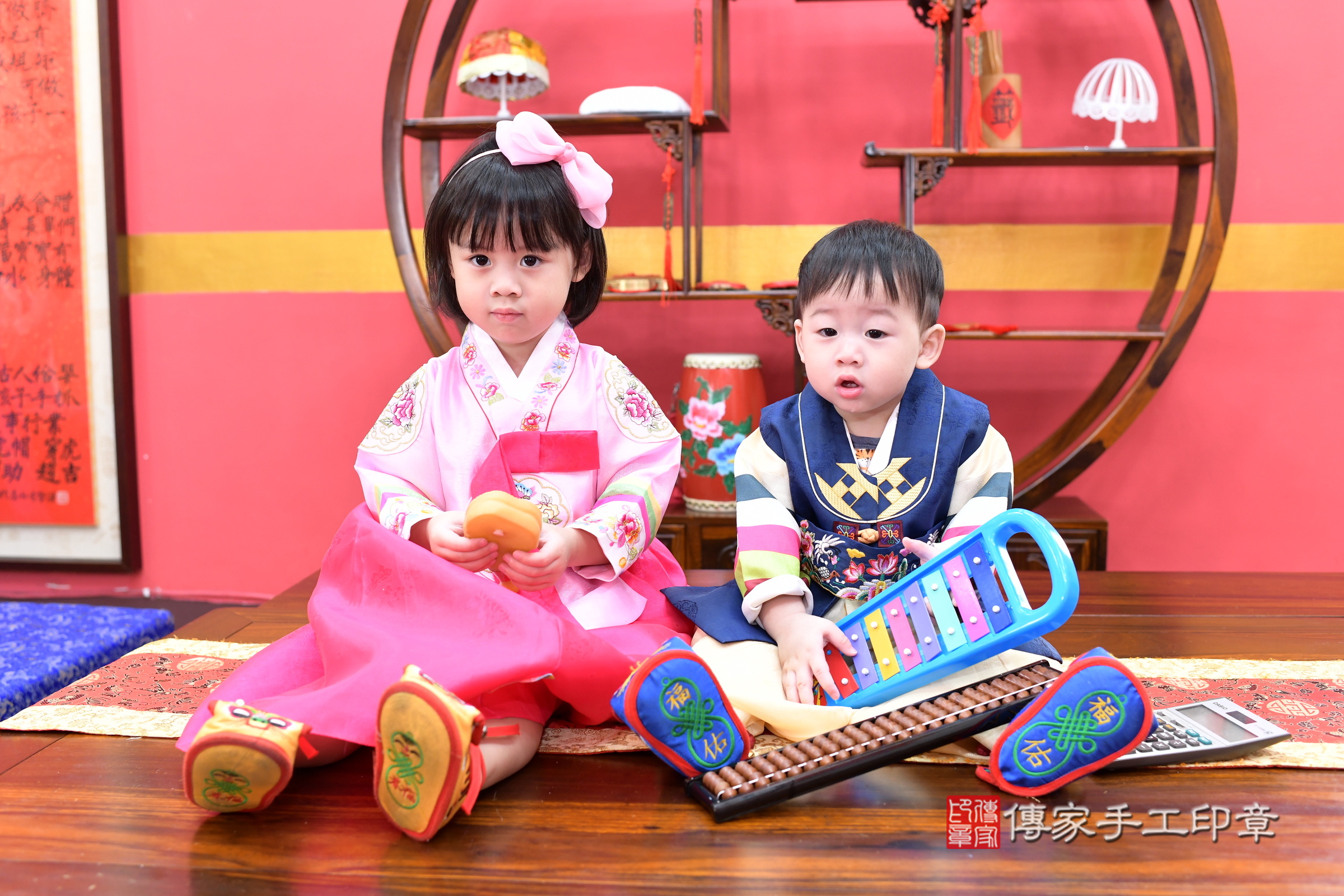 皓皓寶寶抓周，小孩古裝禮服照。地點：傳家「新北店」古禮會場，照片2
