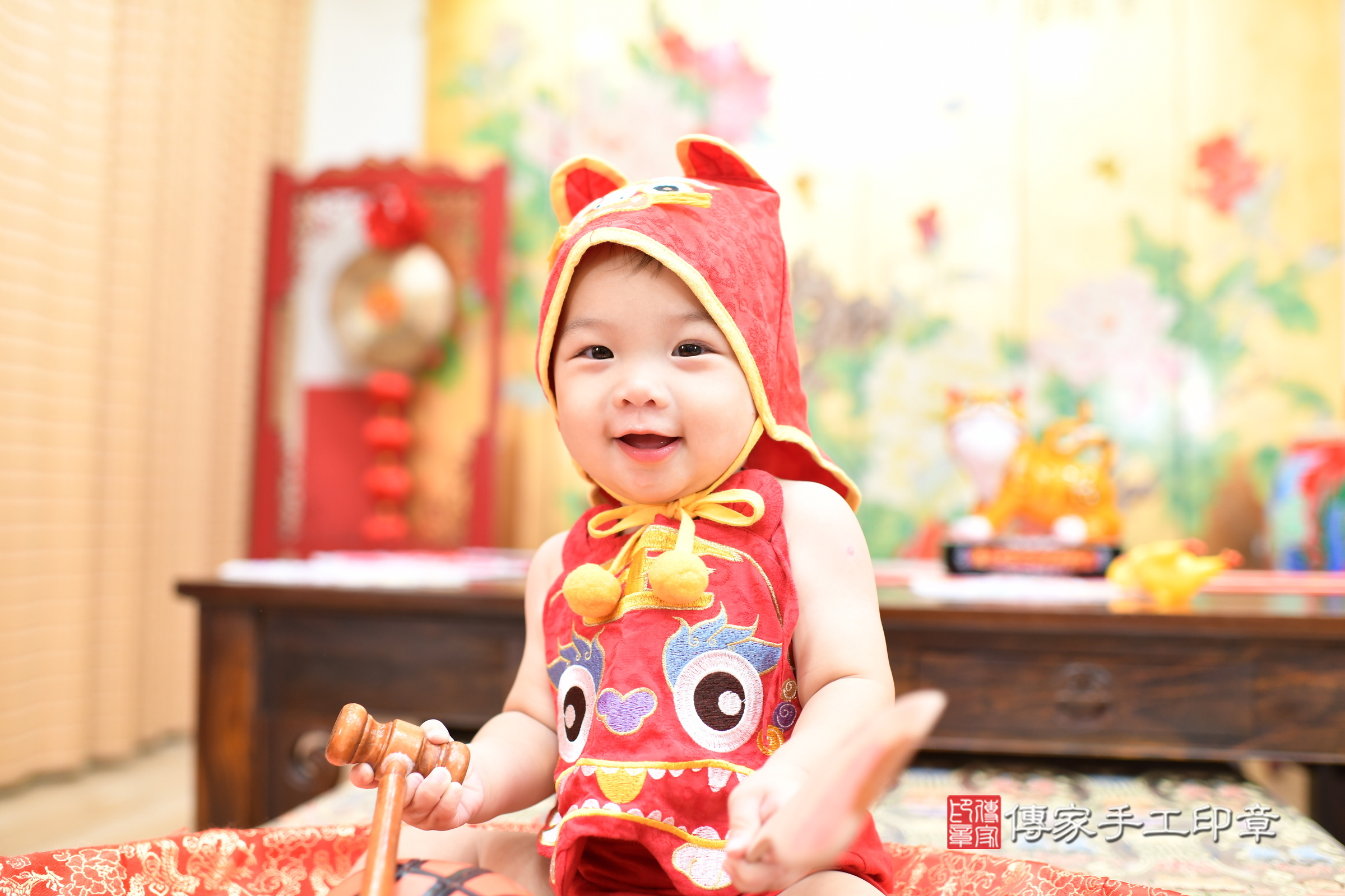 諾諾寶寶抓周，小孩古裝禮服照。地點：傳家「台北店」古禮會場，照片4